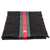 Image 2 : Gucci Black Web Wool Cashmere Bee Scarf