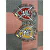 Image 1 : LION COAT OF ARMS PLAQUES - YELLOW & RED VELVET