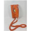 Image 1 : ORANGE RETRO ROTARY WALL PHONE