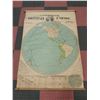 Image 1 : ANTIQUE LINEN/ PAPER MAP OF THE WESTERN HEMISPHERE