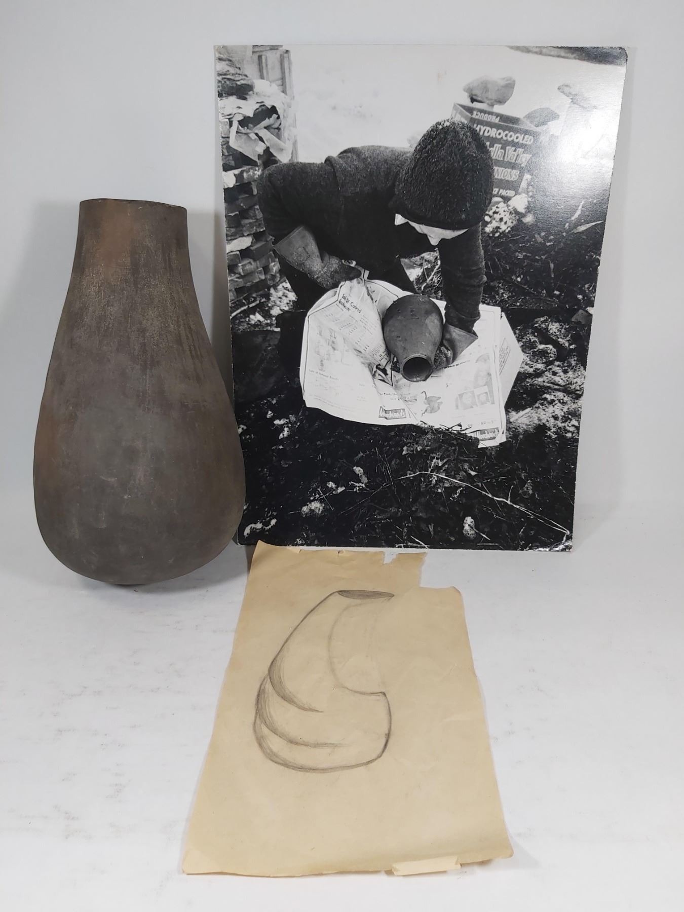 MARY CLAY JUG POTTERY W/ ORIGINAL