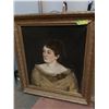 Image 1 : ANTIQUE PORTRAIT PAINTED ON LINEN/GORGEOUS