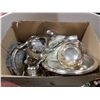 Image 1 : BOX OF ASSORTED SILVER PLATED & SILVER STYLE