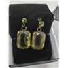 Image 1 : EARLY 1900S SET OF PERIDOT EARRINGS MINED IN BURMA