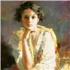 Image 2 : Pino (1931-2010), "Yellow Shawl" Limited Edition on Canvas, Numbered and Hand Signed with Certificat