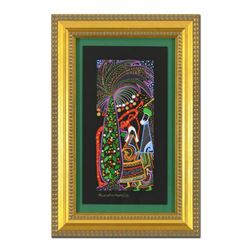 Raphael Abecassis"The Garden of Eden" Hand Signed Framed Original Painting with COA.