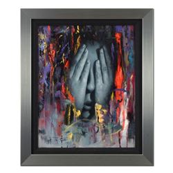 Vincent Cacciotti,  Masquerade  Framed Original Oil Painting on Canvas, Hand Signed with Letter of A