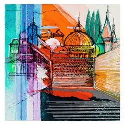 Calman Shemi,  Jerusalem Spirit  Limited Edition Serigraph, Numbered and Hand Signed with Letter of 