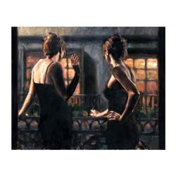 Fabian Perez,  Cenisientas Of/Night II  Hand Textured Limited Edition Giclee on Board. Hand Signed a