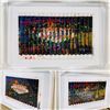 Image 1 : E.M. Zax- One-of-a-kind 3D polymorph mixed media on paper "Vegas Strong"