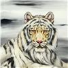 Image 2 : Martin Katon, "White Tiger" Framed Original Oil Painting on Canvas, Hand Signed with Letter of Authe