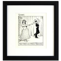 Bizarro! "Hula Dance" is a Framed Original Pen & Ink Drawing, by Dan Piraro, Hand Signed by the Arti