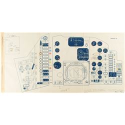 Mercury Capsule 18 Draft Schematic Attested to by Farthest Reaches as Scott Carpenter Owned