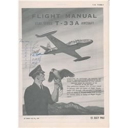 Scott Carpenter's T-33A Flight Manual with Mercury Astronauts Initials