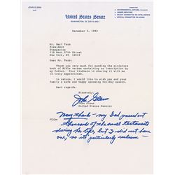 John Glenn Typed Letter Signed and Signed Photograph