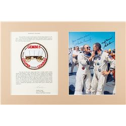 Gordon Cooper's Gemini 5 Flown Patch with Signed Photograph