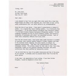 Neil Armstrong Typed Letter Signed