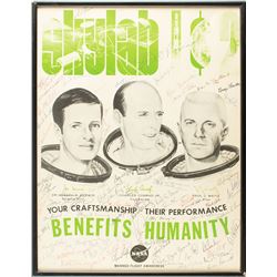 Astronauts Signed Skylab 1 and 2 Poster