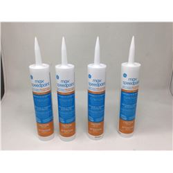 Max Speedpaint Indoor/Outdoor Siliconized Acrylic Caulk (299mL) Lot of 4