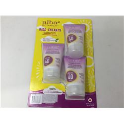 Alba Botanica Kids 40 SPF Sunscreen Lotion 3-Pack