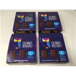Awake Caffeinated Chocolate (12 x 27g) Lot of 4