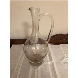 Glass decanter and 6 wine glasses