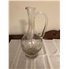 Image 1 : Glass decanter and 6 wine glasses