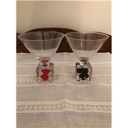 2 Martini glasses