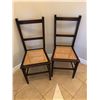 Image 1 : 2 wood and wicker chairs