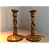 Image 1 : 2 Wooden Candle Sticks