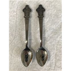 2 small silver Rolex spoons