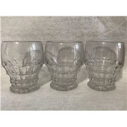 3 small cocktails glasses