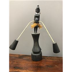African Carved Wood Balance Sculpture