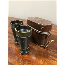 Antique binoculars with case