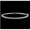 Image 1 : 14KT White Gold 2.30 ctw Diamond Bangle Bracelet