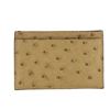 Image 1 : Gucci Beige Ostrich Card Holder Wallet