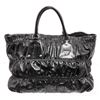 Image 3 : Prada Black Leather Gaufre Shoulder Bag
