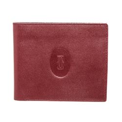 Cartier Burgundy Leather Bifold Wallet