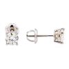 Image 2 : 1.00 ctw Diamond Stud Earrings - 14KT White Gold