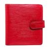Image 1 : Louis Vuitton Rouge Epi Leather Porte Billet Compact Wallet