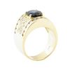 Image 4 : 3.29 ctw Blue Sapphire And Diamond Ring - 14KT Yellow Gold