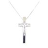 Image 1 : 0.20 ctw Diamond Cross Pendant with Chain - 14KT & 18KT White Gold