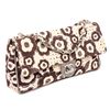 Image 3 : Chanel Brown Cream Camelia Pattern Fabric Flap Shoulder Bag