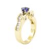 Image 4 : 1.89 ctw Blue Sapphire And Diamond Ring - 14KT Yellow Gold