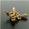 Image 7 : Victorian 15kt Yellow Gold Old Cut Amethyst and Seed Pearl Brooch or Pendant