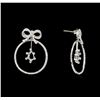 Image 2 : 14KT White Gold 1.36 ctw Diamond Earrings