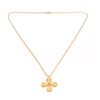 Image 2 : Chanel Vintage Gold-Tone CC Rhinestone Cross Pendant Necklace