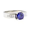Image 1 : 1.98 ctw Sapphire And Diamond Ring - Platinum