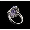 Image 3 : 4.52 ctw Tanzanite and Diamond Ring - 14KT White Gold