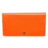 Image 3 : Chanel Orange Lambskin Leather Long Bifold Wallet